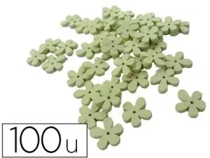 PERLE FORME FLEUR INNSPIRO BOIS NATUREL SACHET DE 100 UNITÉS