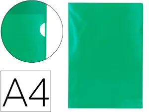 POCHETTE COIN Q-CONNECT POLYPROPYLÈNE GRAINÉ ÉCONOMIQUE 12/100E COLORIS VERT TRANSPARENT BOÎTE 100 UNITÉS