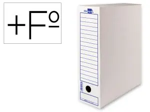 BOITE A ARCHIVES LIDERPAPEL CARTON RECYCLE 340G/M2 DOS 116MM 388X116X275MM COLORIS BLANC