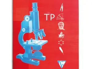 CAHIER PIQUÉ CLAIREFONTAINE TRAVAUX PRATIQUES PAPIER VÉLIN VELOUTÉ A4+ 24X32CM 64 PAGES 32 SÉYÈS/32 UNIES 90G