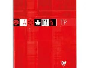 CAHIER PIQUÉ CLAIREFONTAINE TRAVAUX PRATIQUES PAPIER VÉLIN VELOUTÉ A5+ 17X22CM 80 PAGES 40 SÉYÈS/40 UNIES 90G