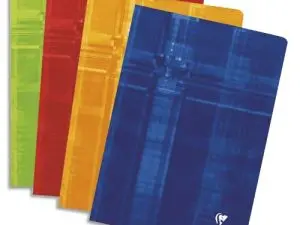 CAHIER PIQUÉ CLAIREFONTAINE COUVERTURE PELLICULÉE PAPIER VÉLIN VELOUTÉ A5+ 17X22CM 96 PAGES 90G 5X5MM