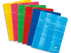 CAHIER PIQUÉ CLAIREFONTAINE PAPIER VÉLIN VELOUTÉ COUVERTURE PELLICULÉE A5+ 17X22CM 48 PAGES 90G SÉYÈS