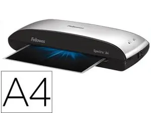 PLASTIFIEUSE FELLOWES SPECTRA À CHAUD 75/125MC A4 LEVIER DÉBRAYAGE DOCUMENT MAL INSÉRÉ USAGE FRÉQUENT+10 POCHETTES