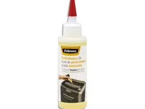 HUILE LUBRIFIANTE FELLOWES POUR DESTRUCTEURS DOCUMENTS MAXIMISE PERFORMANCE PROLONGE DURÉE DÉCHIQUETAGE FLACON 125ML