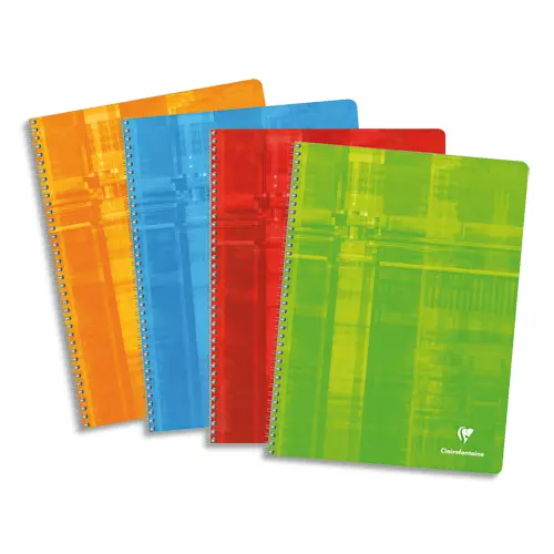 CAHIER CLAIREFONTAINE PAPIER VÉLIN VELOUTÉ COUVERTURE PELLICULÉE RELIURE INTÉGRALE A4+ 24X32CM 180 PAGES 90G SÉYÈS