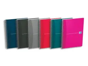 CAHIER OXFORD OFFICE ESSENTIALS RELIURE INTÉGRALE COUVERTURE SOUPLE A5 100 PAGES 90G QUADRILLÉ 5MM