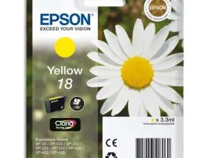 CARTOUCHE EPSON T1804 JET D'ENCRE C13T18044010 COULEUR JAUNE 175P