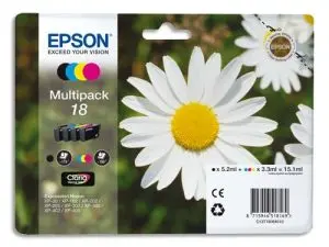 CARTOUCHE EPSON T1806 JET D'ENCRE C13T18064010 PACK 4 ENCRES