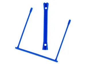 RELIEUR FASTENEUR Q-CONNECT PLASTIQUE E-CLIPS COULEUR BLEUE BOÎTE 100 UNITÉS