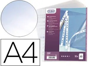 POCHETTE OXFORD POLYPROPYLÈNE LISSE 9/100E PERFORÉE USAGE INTENSIF A4 210X297MM BOÎTE 100 UNITÉS