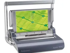 PERFORELIEUSE FELLOWES QUAZAR WIRE MANUELLE 130F PERFORATION FACILE 15F 80G ANNEAUX MÉTAL 14MM A4 410X460X130MM 7,4KG
