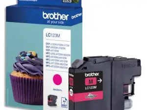 CARTOUCHE BROTHER JET D'ENCRE LC123M COULEUR MAGENTA 600P
