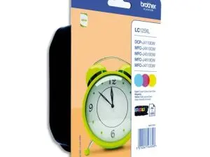 CARTOUCHE BROTHER JET D'ENCRE LC125XLRBWBP PACK 3 ENCRES COULEUR CYAN/MAGENTA/JAUNE