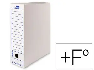 BOITE A ARCHIVES LIDERPAPEL CARTON RECYCLE 325G/M2 DOS 116MM 388X116X275MM COLORIS BLANC