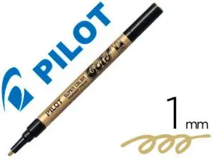 MARQUEUR PILOT FEUTRE PERMANENT ENCRE MÉTALLIQUE POINTE FINENON BISEAUTÉE 4MM OR