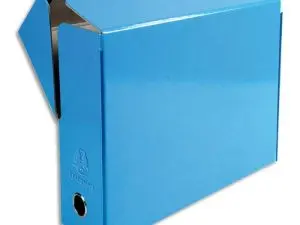 BOITE TRANSFERT EXACOMPTA IDERAMA CARTON PELLICULE      15/10E A4 25X33CM DOS 90MM    OEILLET PREHENSION TURQUOISE