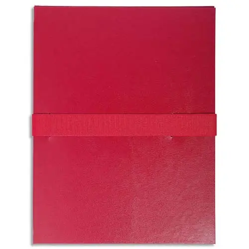 CHEMISE EXACOMPTA RABAT EN PIED BALACRON A4 DOS EXTENSIBLE 13CM SANGLE SCRATCH COLORIS BORDEAUX