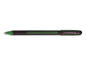 STYLO-BILLE UNIBALL JETSTREAM 101 POINTE MOYENNE TRAIT      0,5MM ENCRE GEL CAPUCHON GRIP ERGONOMIQUE COLORIS VERT