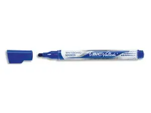 MARQUEUR BIC VELLEDA POCKET EFFAÇABLE POINTE OGIVE TRACÉ 3MM ENCRE LIQUIDE BASE ALCOOL FORMAT POCHE BLEU