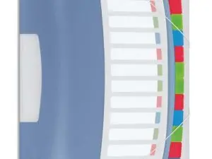 TRIEUR ESSELTE VIVIDA POLYPROPYLÈNE TRANSLUCIDE 12 COMPARTIMENTS 3 RABATS BANDES ÉLASTIQUES INDEX AMOVIBLE ÉTIQUETTE DOS