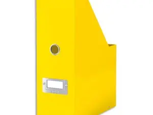 PORTE-REVUES LEITZ CLICK AND STORE CARTON PELLICULE OEILLET DE PREHENSION 103X330X253MM COLORIS JAUNE