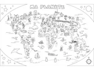 COLORIAGE GÉANT BOUCHUT ATLAS 80X120CM SOUS ÉTUI CARTON