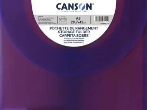 POCHETTE RANGEMENT CANSON POLYPROPYLÈNE RIGIDE DESSIN A3 420X297MM COLORIS VIFS