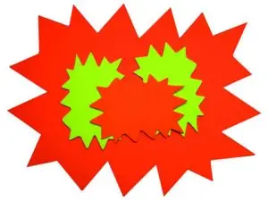 ÉTIQUETTE AFFICHAGE APLI AGIPA ÉCLATÉ EFFAÇABLE 80X120MM CARTON FLUO 780G ASSORTIMENT JAUNE/ORANGE LOT 10 UNITÉS