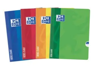 CAHIER PIQUÉ OXFORD OPENFLEX COUVERTURE POLYPROPYLÈNE TRANSPARENTE RAINURÉE A4+ 24X32CM 48 PAGES SÉYÈS PAGE DE GARDE