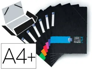 CHEMISE OXFORD POWER FILE ÉTUDIANT ÉLASTIQUE 3 RABATS EXTRA LARGE GRANDE CAPACITÉ COLORIS ASSORTIS