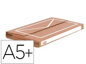 ÉTUI EXPÉDITION POSTALE ELBA MANUEL FORMAT A5+ COLORIS MARRON/BLANC