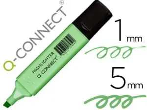 SURLIGNEUR Q-CONNECT PASTEL TRACÉ 2/5 MM POINTE BISEAUTÉE COLORIS VERT