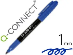 MARQUEUR Q-CONNECT CD-DVD POINTE RONDE ÉCRITURE LARGE 1MM ENCRE INDÉLEBILE SÉCHAGE RAPIDE BASE ALCOOL COULEUR BLEU