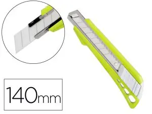 CUTTER LARGE XD-43 Q-CONNECT LAME RETRACTABLE              INTERCHANGEABLE EN CERAMIQUE  18MM PRECOUPEE GUIDE LAME