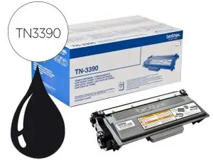 TONER LASER BROTHER TN3390 COULEUR NOIR 12000P