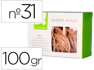 BRACELET CAOUTCHOUC Q-CONNECT N.6 60X3MM BOÎTE FENÊTRE DE 100G