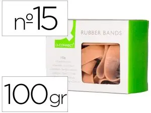 BRACELET CAOUTCHOUC Q-CONNECT N.15 150X10MM BOÎTE FENÊTRE DE 100G