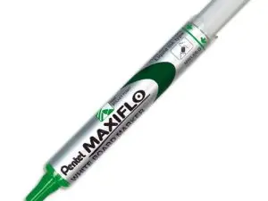 MARQUEUR PENTEL MAXIFLO EFFAÇABLE TABLEAU BLANC POINTE CONIQUE TRACÉ 1,6MM ÉCRITURE 1000M CORPS PLASTIQUE RECYCLÉ VERT