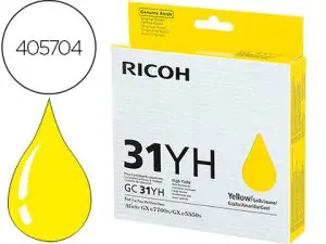 CARTOUCHE RICOH GC31YH POUR GXE 5550/GXE 7700N COULEUR JAUNE 4000P