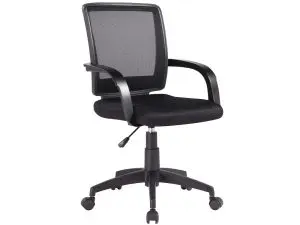 CHAISE BUREAU Q-CONNECT ROTATIVE BASE NYLON MAILLE    MAXIMUM SUPPORTE 120KG        900+100X560X570MM COLORIS NOIR