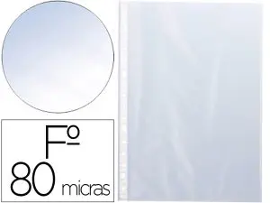 POCHETTE Q-CONNECT POLYPROPYLENE GRAINE PERFOREE FOLIO 80 MC BOITE 1400 UNITES