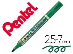 MARQUEUR PERMANENT PENTEL POINTE BISEAUTEE MOYENNE      2,3/4,5MM ENCRE FAIBLE ODEUR  COLORIS VERT
