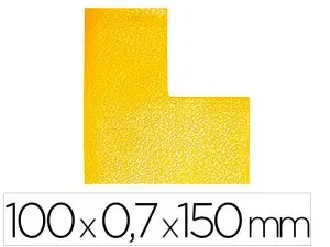 MARQUAGE AU SOL DURABLE IDENTIFICATION ZONES DE DANGER PASSAGE STOCKAGE FORME L 100X0,7X150MM INTERIEUR LOT