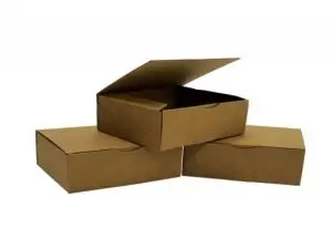 BOITE EXPEDITION POSTALE KRAFT BRUN PETIT FORMAT       SOLIDE RIGIDE RENFORTS        EXTERIEURS MONTAGE FACILE