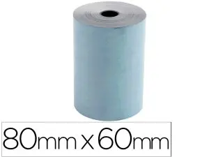 BOBINE THERMIQUE EXACOMPTA EXABLUE 80X60MM 55G LONGUEUR 44M 55G IMPRESSION VERSO TRES LONGUE CONSERVATION