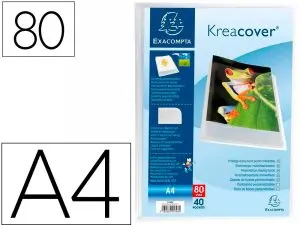 PROTEGE-DOCUMENTS EXACOMPTA KREACOVER CHROMALINE          POLYPROPYLENE SEMI-RIGIDE A4  24X32CM 80 VUES CRISTAL