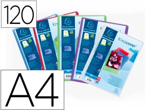 PROTEGE-DOCUMENTS PERSONNALISABLE EXACOMPTA     POLYPROPYLENE SEMI-RIGIDE     24X32CM 120 VUES COLORIS