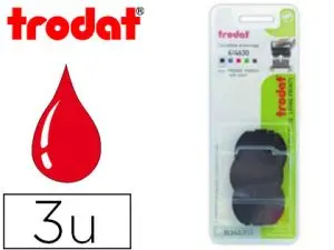 RECHARGE TAMPON TRODAT 4630 ROUGE BLISTER 3 UNITÉS