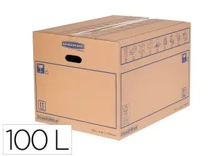 CAISSE DEMENAGEMENT FELLOWES MONTAGE MANUEL CHARGE MOYENNE CAPACITE 100L